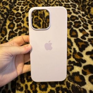 Purple silicone apple iPhone 14 pro max case